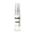 Blush perfume bottle with clear spray top and transparent body, 10 ml