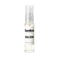 10 ml perfume spray bottle with clear misting top, labeled Scentiva DEAL DONE.