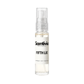 10ML perfume spray bottle with clear glass and white label, Fifth Lie by Scentiva