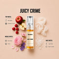 Juicy Crime - Luxury fragrance ingredients with red apple, raspberry, pink peony, violet, light musk and sugar crystal notes