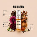 Noir Brew 2ML perfume bottle by Scentivia Perfumes with Coffee, Spices, Rose, Dark Cocoa, Vanilla and Amber