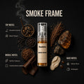 Smoke Frame 2ML perfume bottle by Scentivia Perfumes with Incense, Black Pepper, Tobacco, Leather, Vetiver and Ambergris
