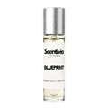 Blueprint 10 mL roll-on perfume bottle, glass body with silver cap