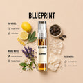 Blueprint 10ML perfume bottle by Scentivia Perfumes with lemon, clary sage, lavender, tonka and ambroxan