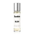 Scentvia Blush roll-on perfume bottle, silver cap and clear glass, 10 mL