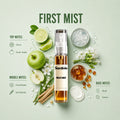 First Mist 10ML perfume bottle by Scentivia Perfumes with citrus, green apple, floral notes, musk and amber
