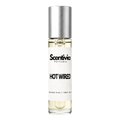 Roll-on perfume bottle, silver cap, clear liquid, Scentiva Hotwired label