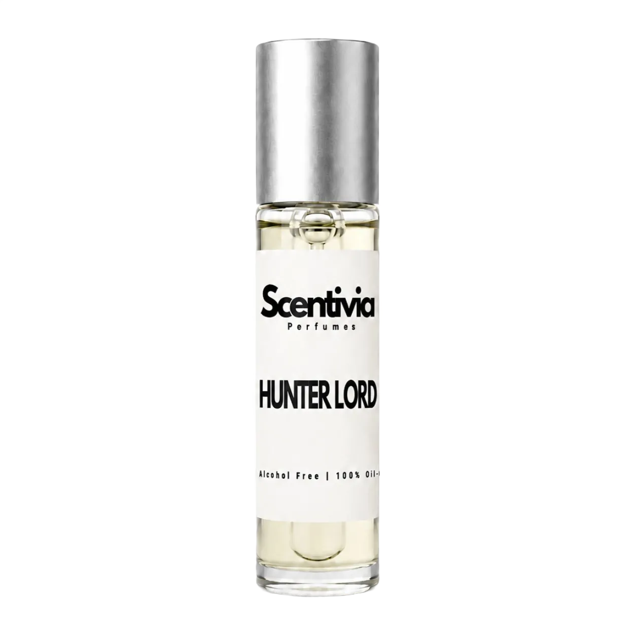 Roll-on perfume bottle with silver cap, 10 mL