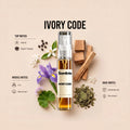 Ivory Code 10ML perfume bottle by Scentivia Perfumes with neroli, black pepper, iris, cedarwood and patchouli