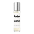 Roll-on perfume bottle with silver cap and white label reading MIDNIGHT DUES