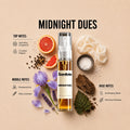 Midnight Dues - Luxury fragrance ingredients featuring grapefruit, pepper, iris, lavender, musk, patchouli and sea salt accents