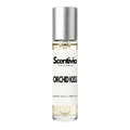 10ml Orchid Kiss roll-on perfume bottle with silver cap and clear glass body