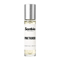 Scentiva Pink Thunder roll-on perfume bottle with silver cap, clear glass and label