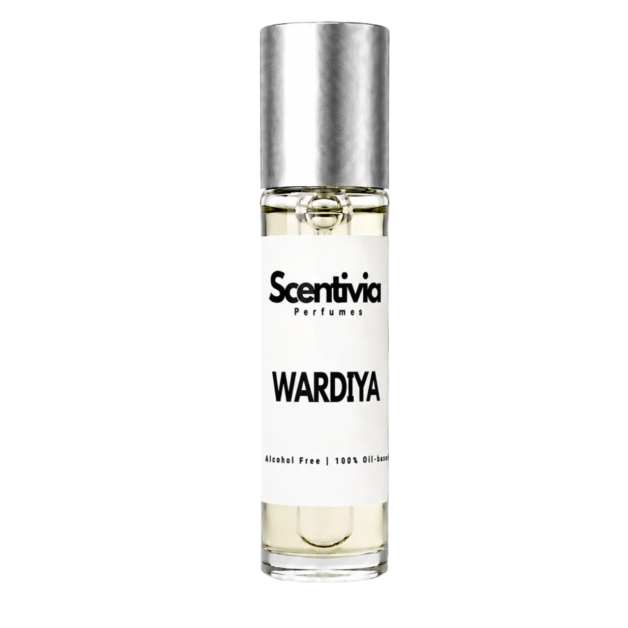 Wardiya 10ml roll-on perfume bottle with silver cap